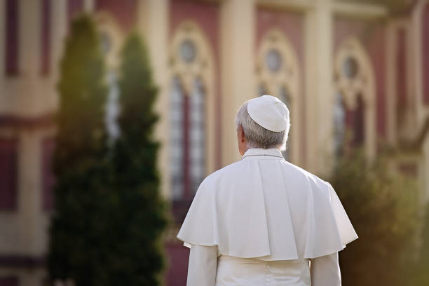 istock Pope walks in the garden 1310754889