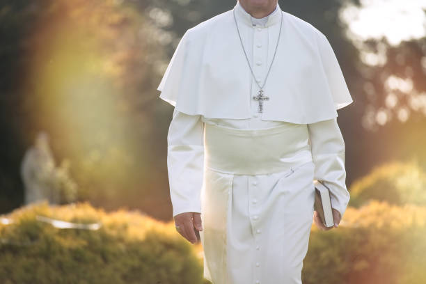 istock Pope walks in the garden 1310754891