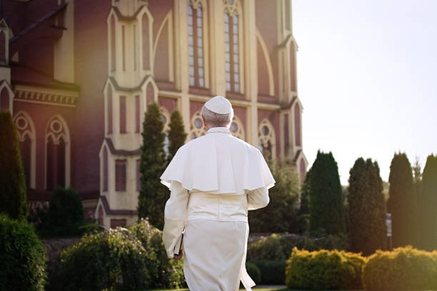 istock Pope walks in the garden 1310754893