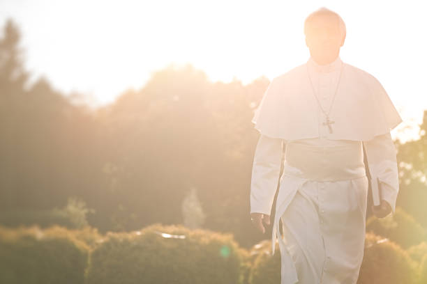 istock Pope walks in the garden 1310755427