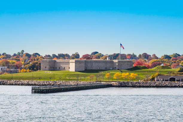 istock view to Fort Trumbull in New London 1310755801