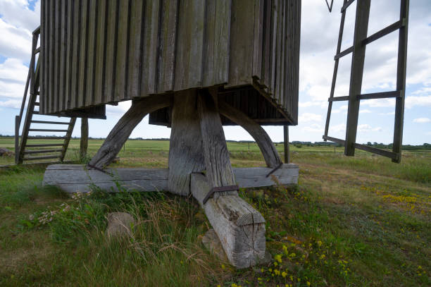istock Base of old weathered windmill in Oland 1310758108