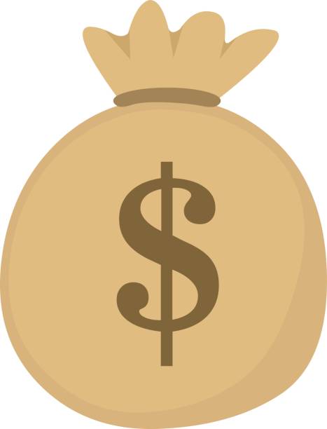 ilustrações de stock, clip art, desenhos animados e ícones de vector emoticon illustration of a money bag - dollar sign money bag bag sack
