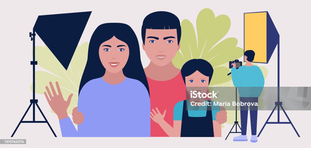 Photo Session Animation Studio Photo Session Stock Illustration - Download Image Now - Adult ...
