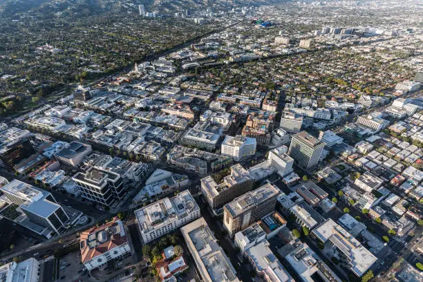 Photo of Beverly Hills Wilshire Bl and Rodeo Drive Business District Aerial