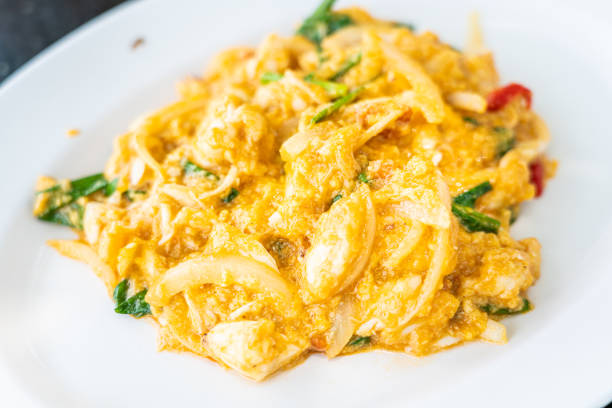 stir fried crab with curry sauce -Thai food