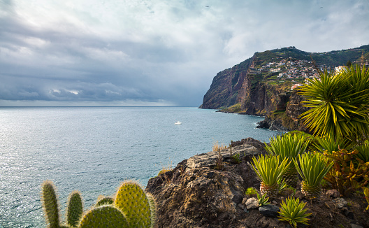 Cape Girao on rocky coastline of Madeira Island, Portugal