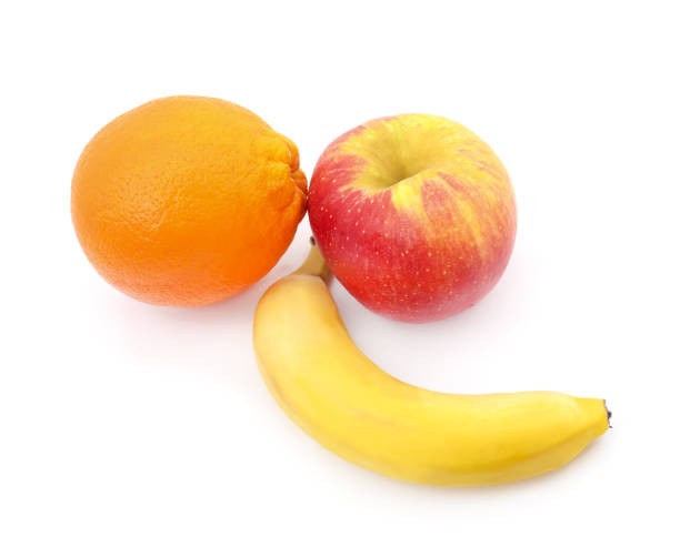 Ripe delicious fruits isolated on a white background.