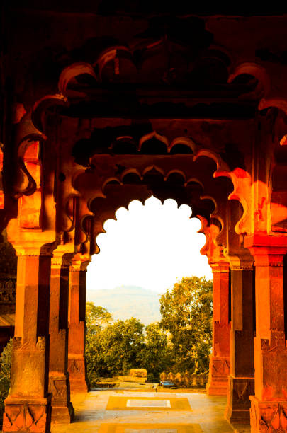 istock arches and columns of a Hindu temple 1310773342