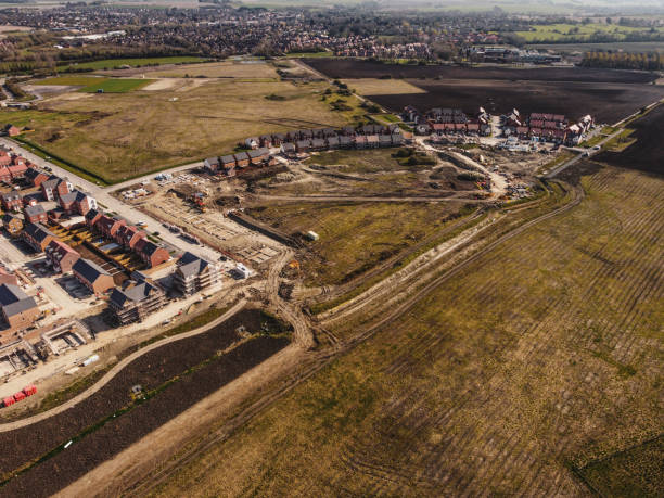istock Housing Development at the begining before becoming a housing estate 1310776884