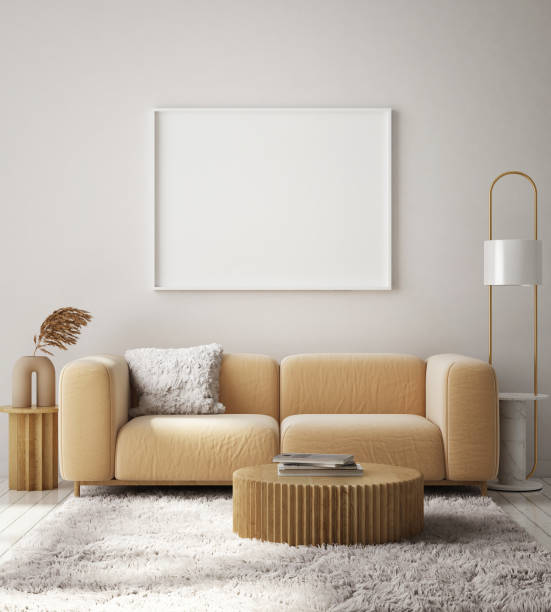 istock mock up poster frame in modern interior background, Art Deco style, 3D render 1310778184