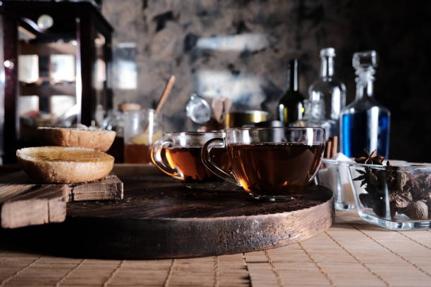 istock Making breakfast tea in the morning light 1310787077