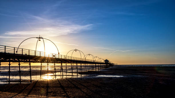 istock Sunset at Southport Merseyside 1310794976