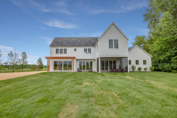 istock Back of modern farmhouse 1310799555