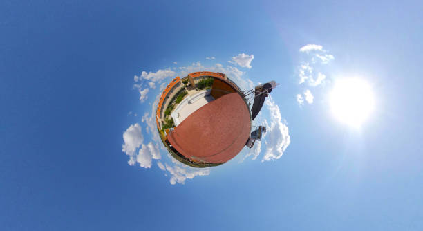 istock Roof Tiles and Landscape, Little Planet Format 1310799606