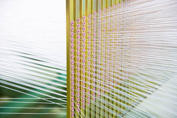 Production of fabric in factory conditions from white threads