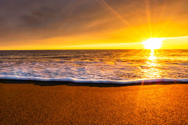 istock Sunset on the seaside of Liguria 1310803318