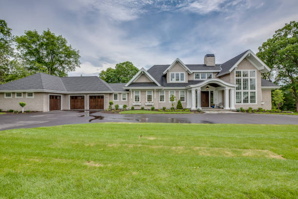 istock Gorgeous luxury home on a stormy day 1310803351