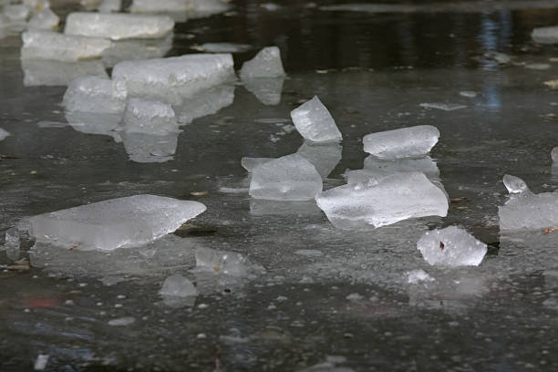 istock fragments of melting ice in a spring pond 1310804200