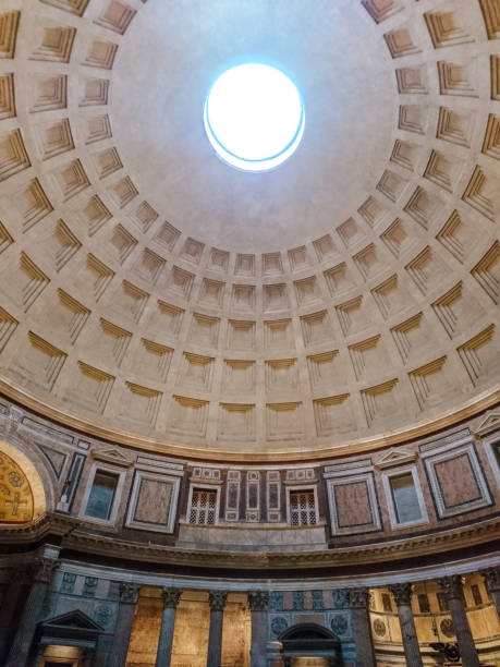 istock Pantheon oculus, dome inside view in Rome, Italy 1310809745