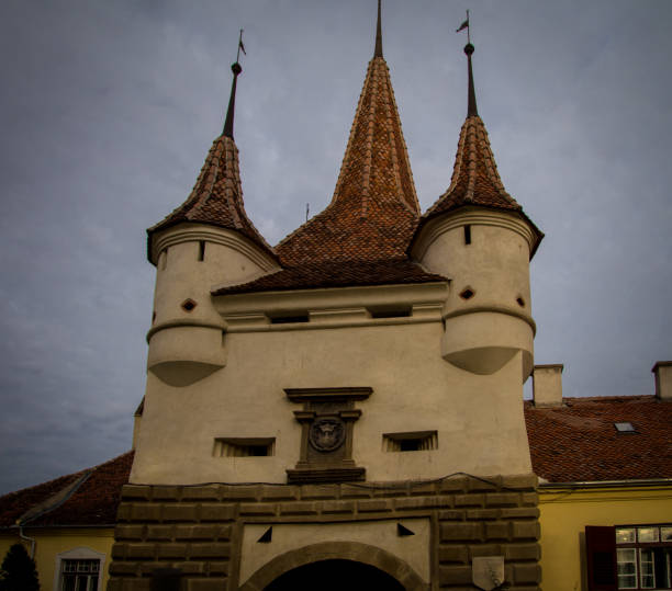 istock Church tower in Brasov Romania 1310809918
