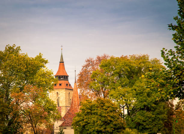 istock Church tower in Brasov Romania 1310810017