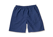 Blue Short pants with clipping path.