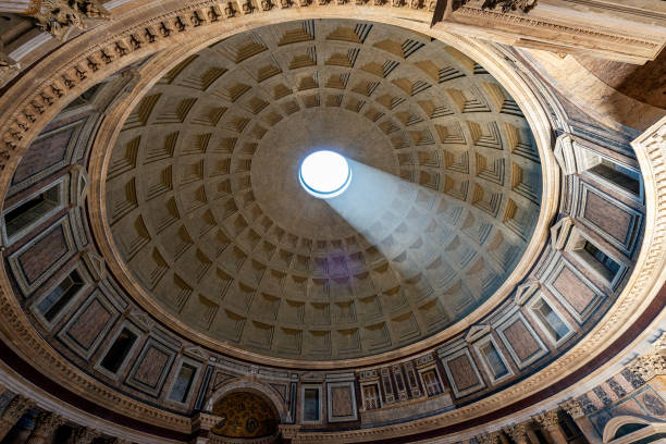 istock Pantheon dome view from inside in Rome, Italy 1310816389