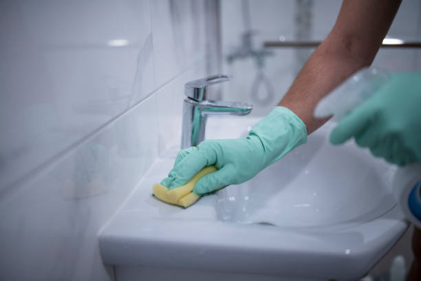 istock Cleaning the bathroom sink. 1310818459