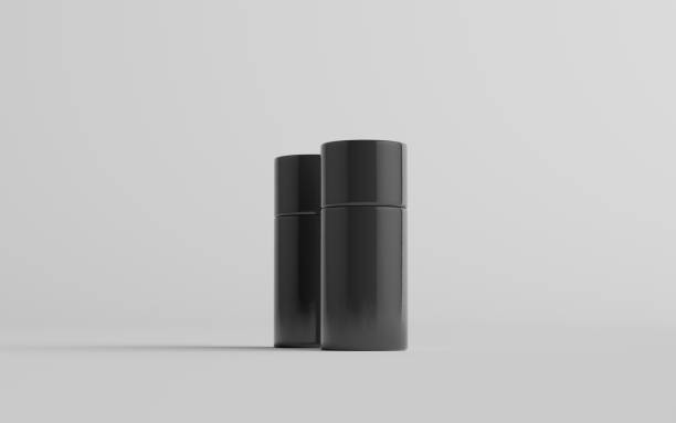 istock 75ml Black Plastic Roll-On / Spray Deodorant Bottle Mockup - Two Bottles 1310818886