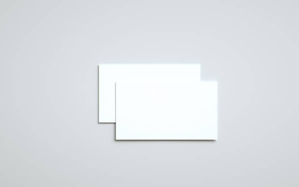 istock Business Card Mock-Up (US 3.5 x 2) - Two Overlapping Cards 1310818913