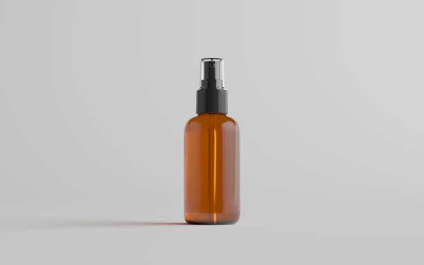 istock Amber Spray Bottle Mockup - One Bottle 1310818965