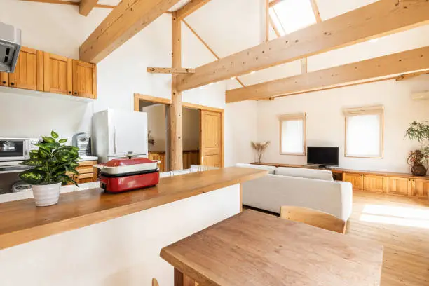 Country-style dining and living room