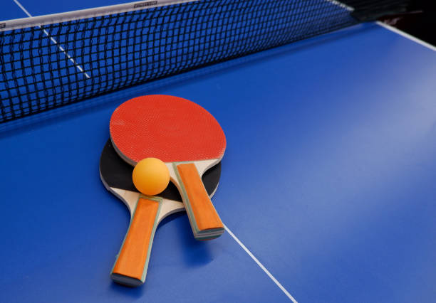 istock a table tennis ball is placed on a tennis table. 1310833040