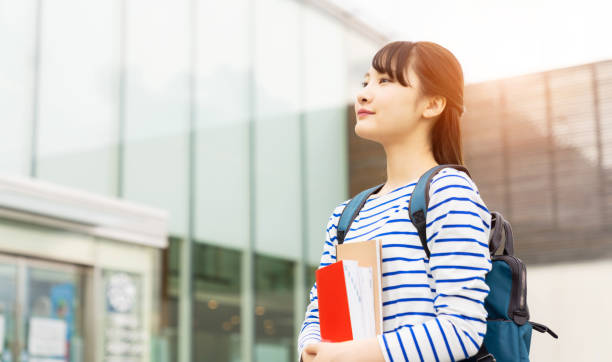 istock Asian female student in school building. 1310834781