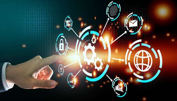 istock An energetic young businessman touching a digital technology virtual screen, Digital marketing technology concepts. 1310837547