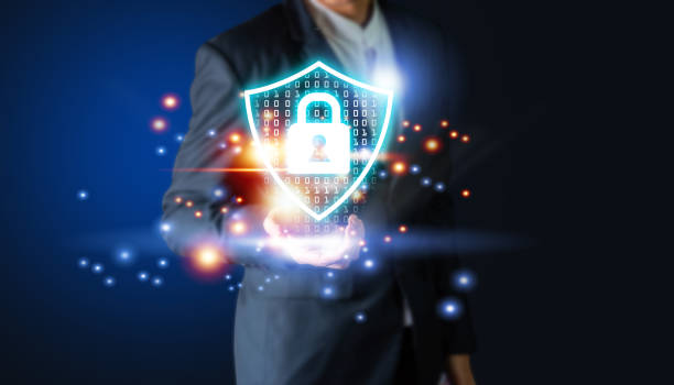 istock Businessman's hand holding virtual screen padlock and cloud computing global network cyber security data protection business technology privacy concept, Protection internet and clouds computing of global business concept. 1310838139