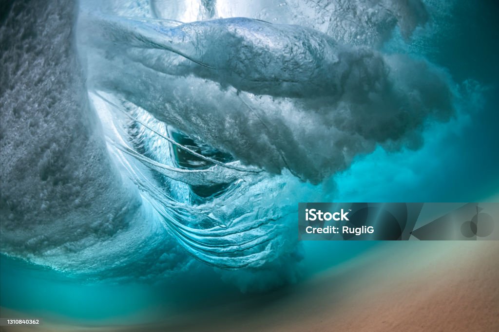 Vortex Underwater wave vortex, Sydney Australia Sea Stock Photo