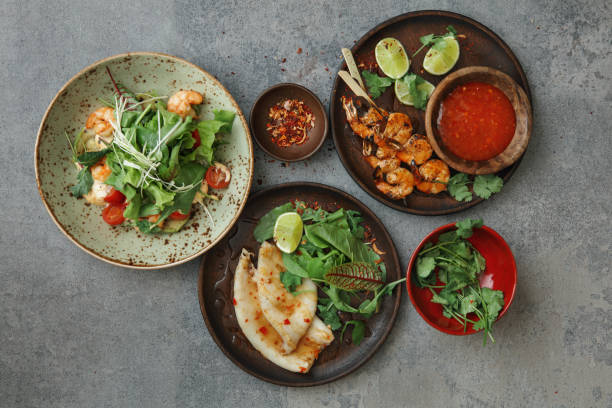 古典的なタイ料理料理 - thai cuisine wok food thai culture ストックフォトと画像