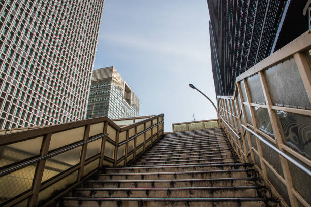istock Steps of an elevated passageway in the business and financial district 1310851094