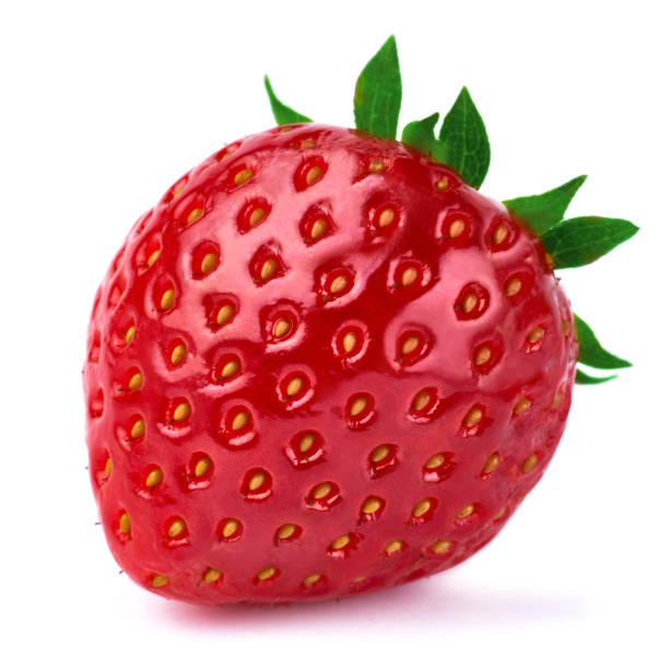 istock Studio macro shot of Fresh strawberry isolated on white background 1310855826