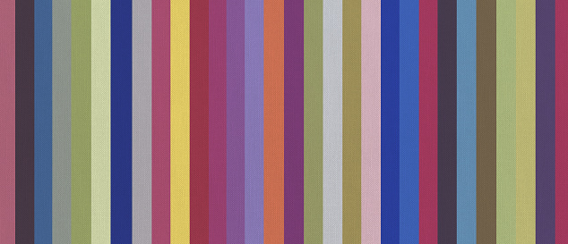 Cotton fabric texture printed with colorful stripes. Background wallpaper. Horizontal banner
