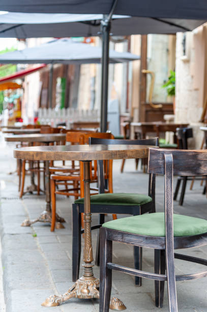 istock Interior summer open-air street cafe . 1310860860