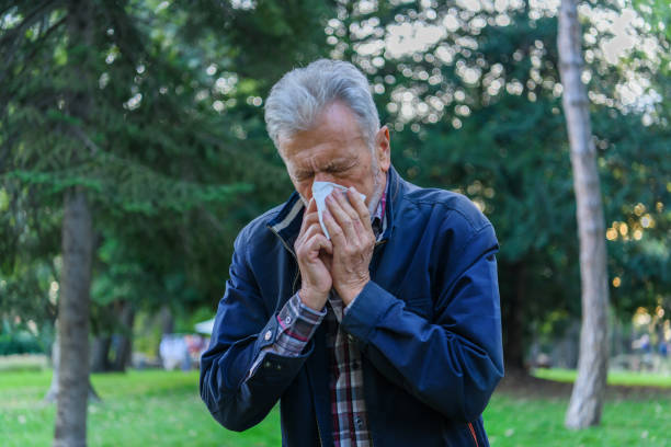 istock Sick Senior Man Caught a Flu Virus and High Temperature. 1310865493