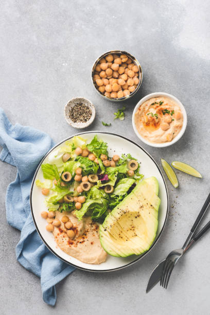 istock Vegan salad with avocado and chickpeas 1310865960