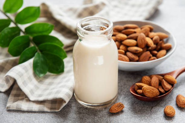 istock Almond milk and almonds 1310866806