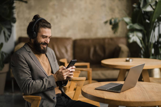 istock Young handsome Caucasian businessman casually working 1310868639