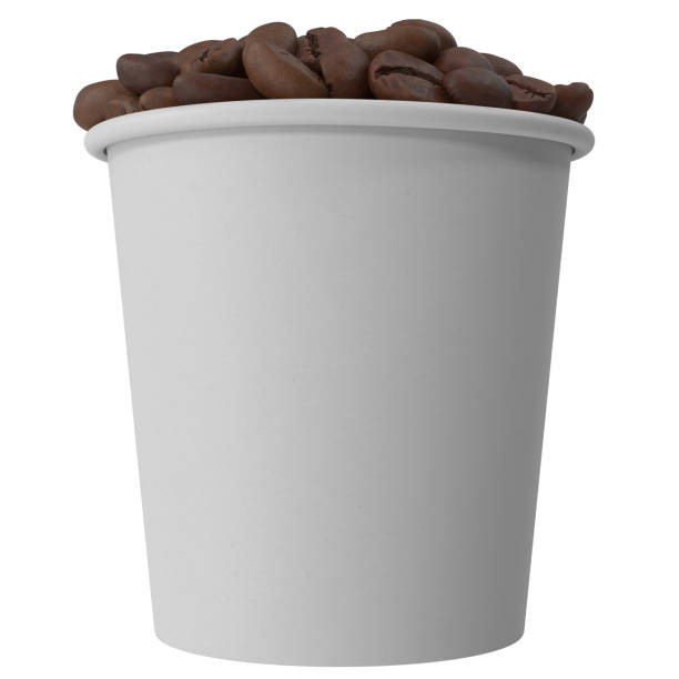 istock Paper cup with roasted coffee beans. 3d illustration 1310875728