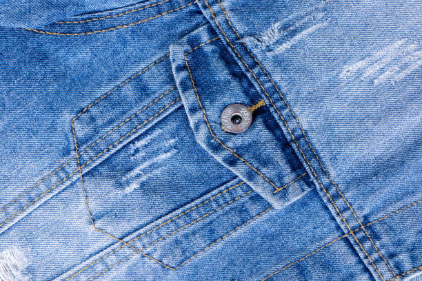 bolsillo de jeans para el primer plano de fondo - pattern embroidery hole jeans fotografías e imágenes de stock