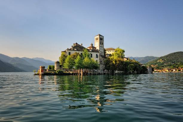 Small Island in a beautifull lake in the north of Italy